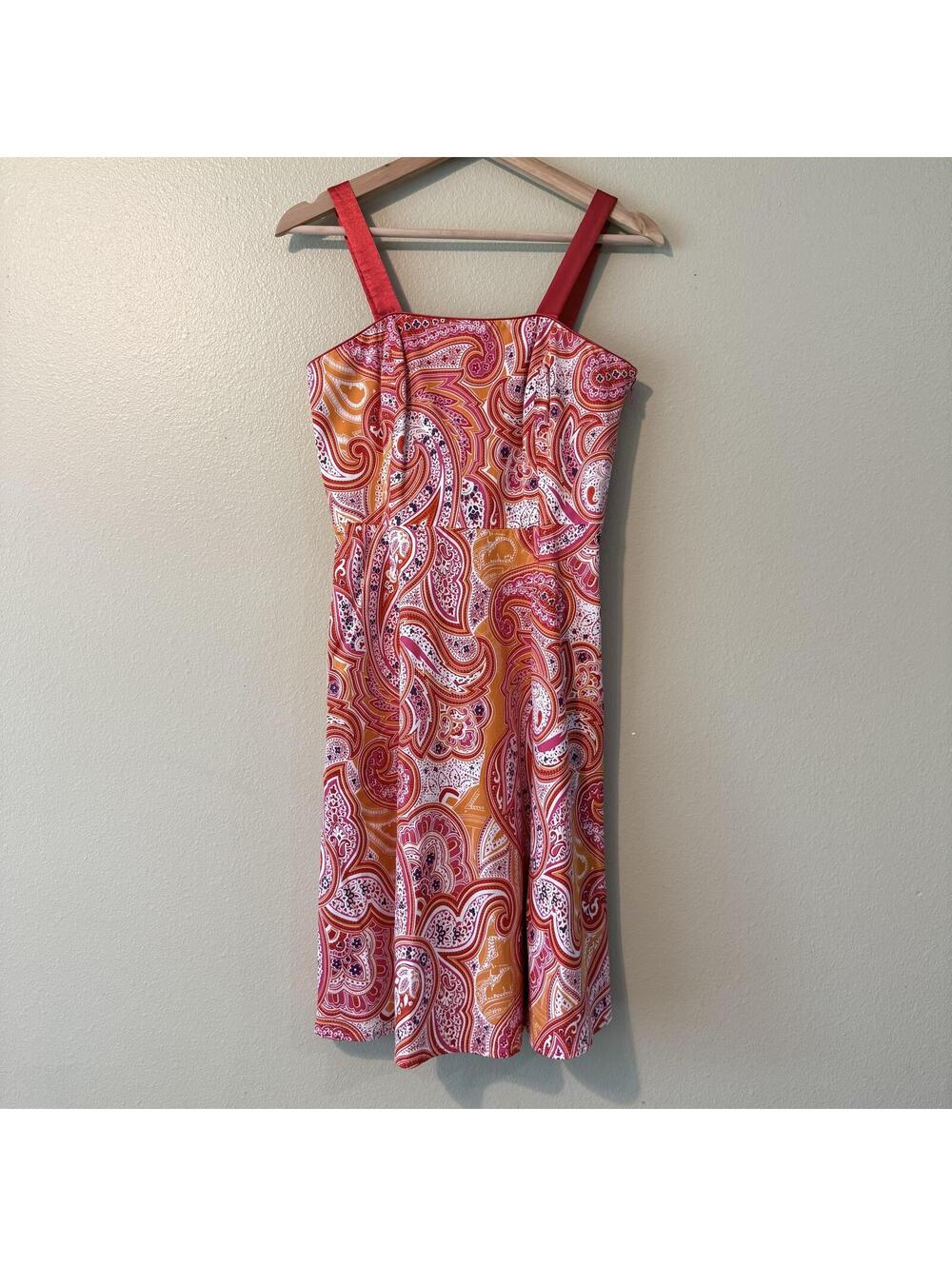 Petite Sophisticate Paisley Sleeveless Fit and Flare Dress Size 4P